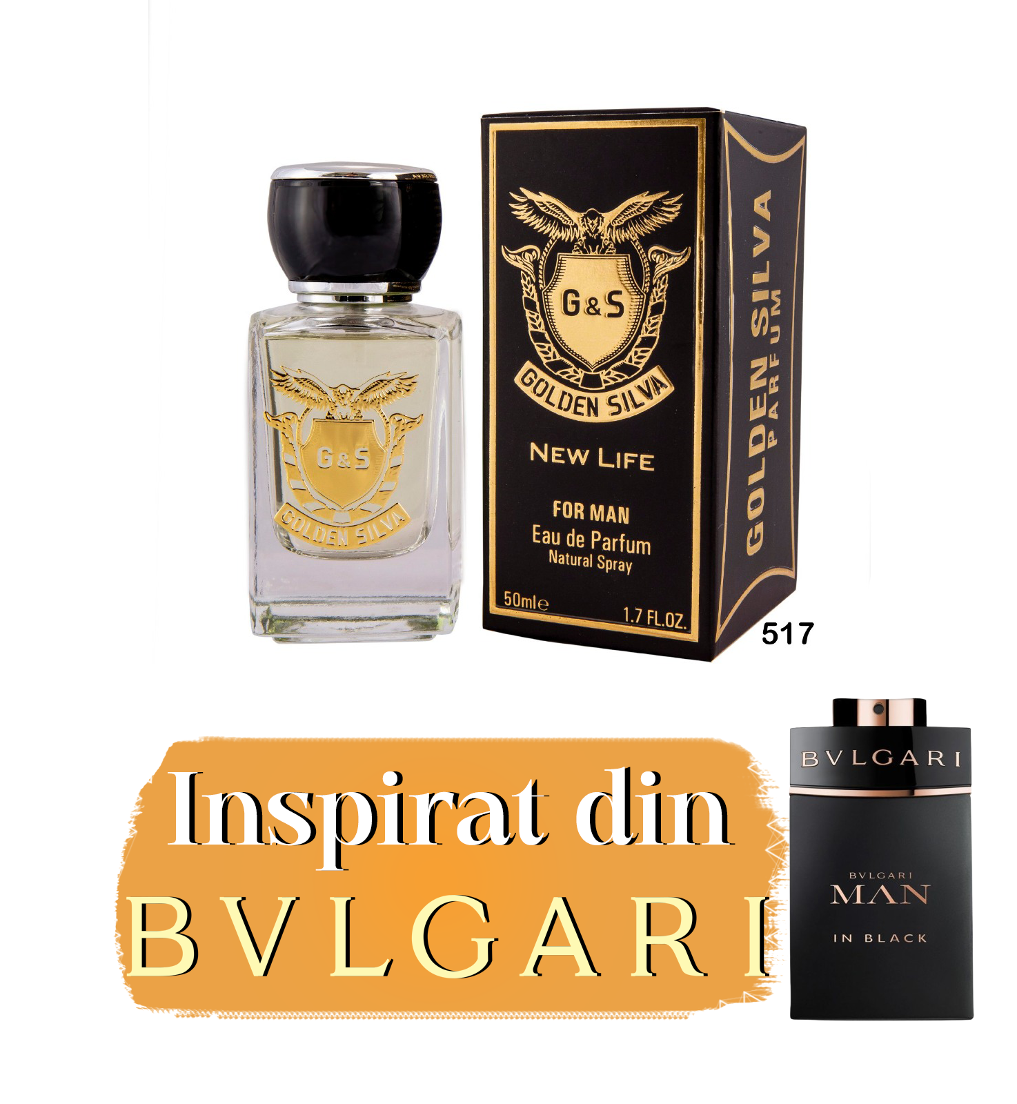 Parfum inspirat de "Bvlgari - Men in Black" M517 | 50 ml