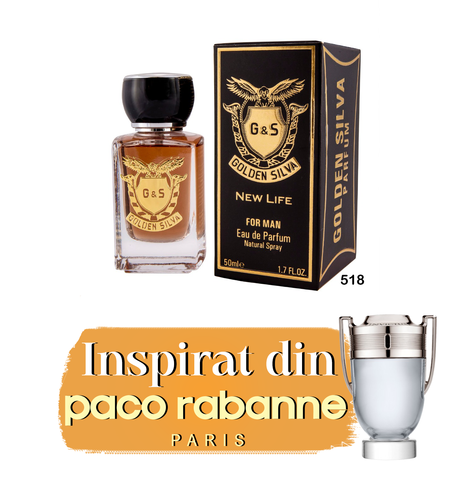 Parfum inspirat de "Paco Rabbane - Invictus" M515 | 50 ml