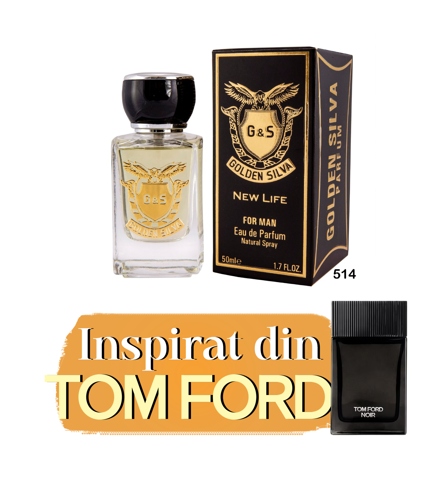 Parfum inspirat de "Tom Ford - Noir" M514 | 50 ml